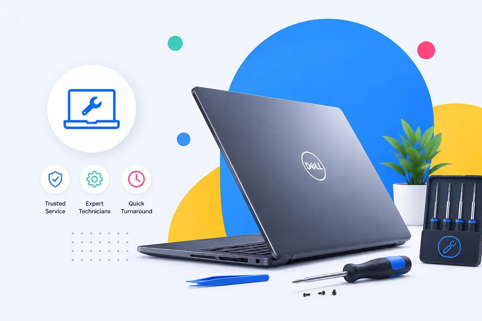 Dell laptop service centre Mumbai — screen, keyboard, battery and motherboard repair