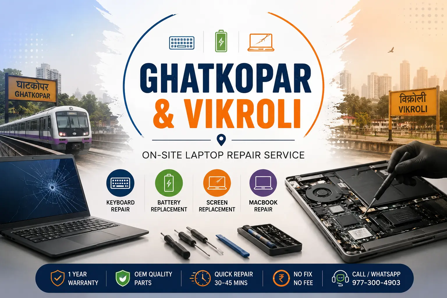 MacBook repair service in Vikhroli and Ghatkopar Mumbai by Bombay Computers