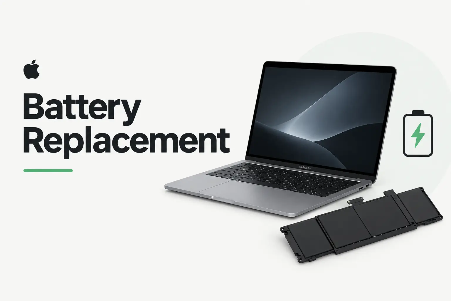 Technician replacing a MacBook battery onsite in Mumbai