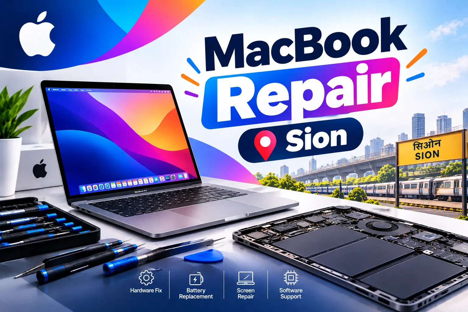 Apple MacBook repair in Sion, Mumbai